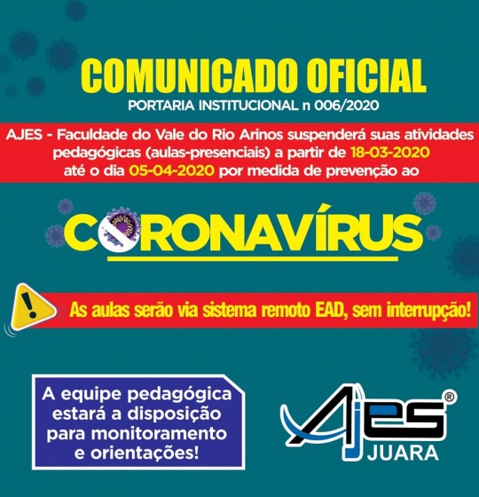 Aulas no momento do Coronavírus